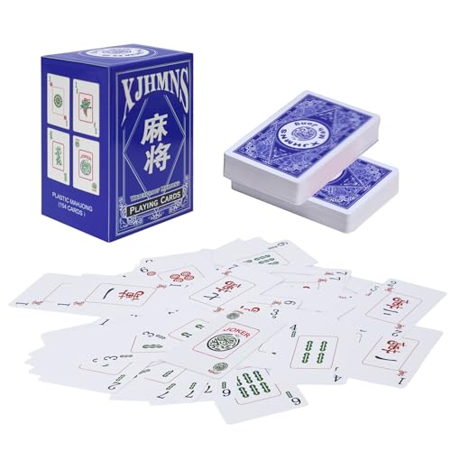 XJHMNS American Mahjong Playing Cards, Large Print Mahjong Cards, 2025 Edition, Waterproof Game Set