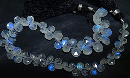 Pierre de lune véritable sans impuretés majeures pour enfilage de bijoux fins
