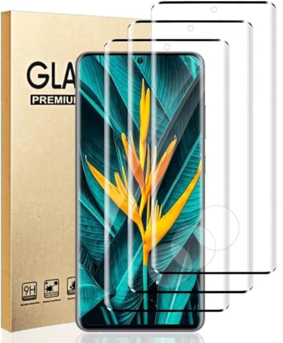SURFCUZ 3 Pack Galaxy S20 Plus Screen Protector 9H Tempered Glass Ultrasonic Fingerprint Support 3D Curved Coverage HD Clear Scratch Resistant for Galaxy S20 Plus (6.7 Inch) Glass Screen Protector