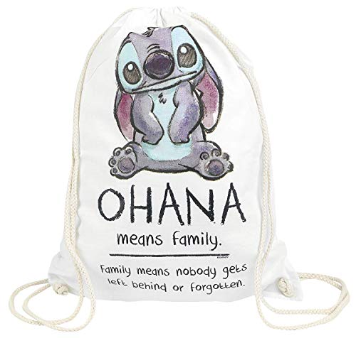 Lilo & Stitch Ohana Sporttas wit 100% katoen Disney, Fan merch, Film - Image 3