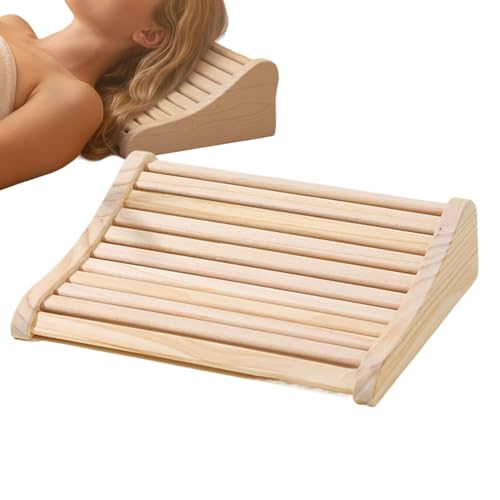 Appui-tête en bois XJBTBA contre la raideur de la nuque à la maison