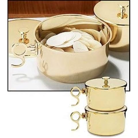 150 Host Brass Stacking Ciborium with Lid by Living Grace Cover