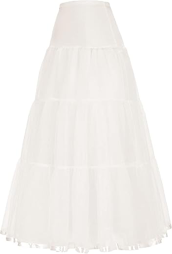 PINK WINGS Women’s Ankle Length Cancan Underskirt Petticoats Hardnet