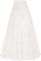 PINK WINGS Women's Ankle Length Cancan Underskirt Petticoats Hardnet (Medium, White)