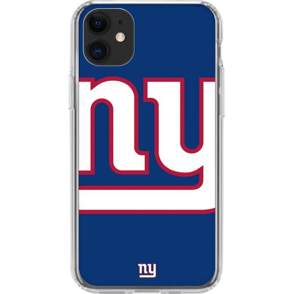 Skinit Clear Phone Case Compatible with iPhone 11 - Officially Licensed NFL New York Giants Large Logo Design