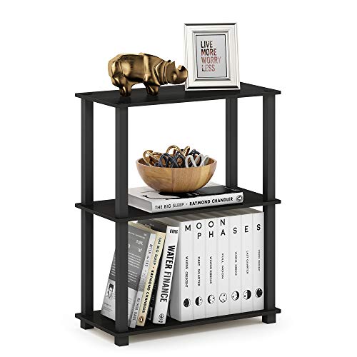 Furinno TURN-S-TUBE Storage Shelves, 3-Tier Book Shelf, Corner Shelf, Toolless