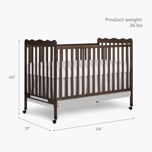 Image of Dream On Me Full Size Carson 3-in-1 Convertible Baby Crib, Locking Wheels