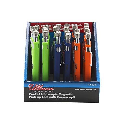 Ullman HT-5DIS 10-Piece Extra High Pocket Telescopic Magnetic Pick-Up Tools Counter Top Display Set
