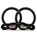 amzdeal Anillos de Gimnasia Olímpico Anillos de Gimnasia ABS Profesional con Hebillas Ajustables para Entrenamiento (Capacidad de Carga es de 400kg-Un Par) (16.5cm) (23.3cm)