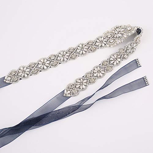 Wedding Belt with Rhinestones Beads Sash Organza Bridal Belt for Wedding Gown Rose Gold Plus Size3