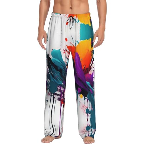 Pantalon de pyjama imprimé éclaboussures pour des soirées cocooning cosy