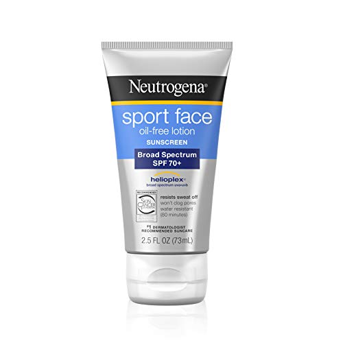Neutrogena Sport Face Oil-Free Lotion Sunscreen with Broad Spectrum SPF 70+, Sweatproof