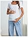 MakeMeChic Women's Maternity Jeans Over Belly Comfy Stretch Wide Leg Denim Pants Slim Pregnancy Pants Light Wash Medium