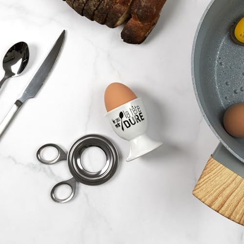 Easy Make CMKU6271 CORTADOR CÁSCARA HUEVO, Stainless Steel, Silber, One Size