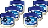 Vaseline Original Protecting Jelly, Crème Protectrice et Réparatrice, Adaptée aux Peaux Sensibles, Peau Sèche Nourrie, Barrière Cutanée Régénérée, Avec Gelée de Pétrole Pure, 6x 50ml