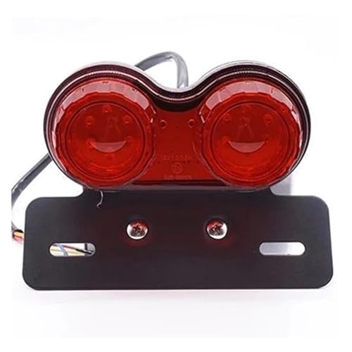 Feu arrière LED universel moto 12V étanche à haute luminosité pour feux de stop et plaque