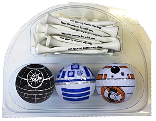 GBM Space Wars Golf Ball & Tee Set – 3 Pack Golf...