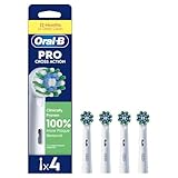 Oral-B Pro Cross Action Electric Toothbrush Head, X-Shape and Angled Bristles for Deeper Plaque Removal, Pack of 4
