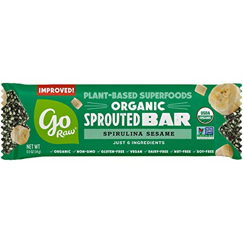 Go Raw Seed Bars, Spirulina Sesame | Keto | Gluten Free Snacks | Vegan | Organic | Paleo | Superfood (10 Bars) #TOP1