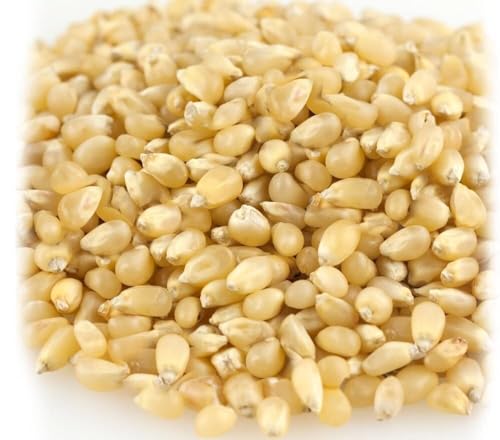 Intl. Popcorn White Hulless (Less Hulls) Premium Popcorn Kernels • Pesticide-Free, Chemical-Free, Glyphosate-Free • USA Grown • All Natural, Vegan, Gluten Free, KOSHER • Low Calorie High Fiber Snack • Perfect for Movie Night • 1.9lb