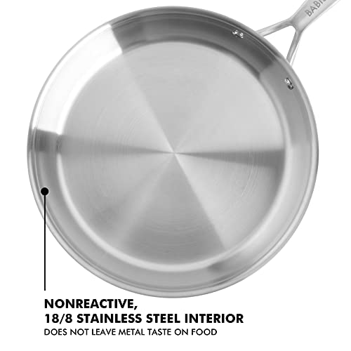 Babish 12-Inch Tri-Ply Stainless Steel Frying Pan with Lid – Professional Grade Skillet for Searing, Sautéing & Even Heat Cooking by Babish - Used condition - Image 3