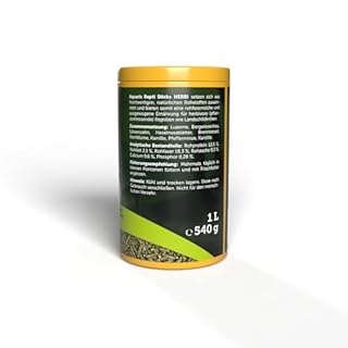 AQUARIS Repti Sticks Herbi – Mangime naturale per tartarughe di terra e rettili erbivori. Cibo completo vegetale, ricco di fibre e vitamine – 1 L