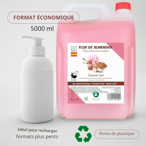 Vitacab – Gel Douche Hydratant Fleur d’Amandier 5 L • Soin Quotidien pour Peaux Sensibles • Parfum Délicat • Grand Format Économique • Recharge pour Distributeurs Professionnels – vue 4