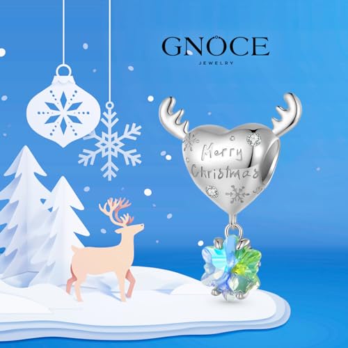 Image of GNOCE Christmas Charm Silver Plated & Sterling Silver Bracelet Gift