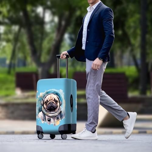 Uasibuni Trendy Luggage Cover with Spray Paint Dog Pattern Travel Luggage Protector for Girls Boys Suitcase Cover for 18"-32"Luggage3