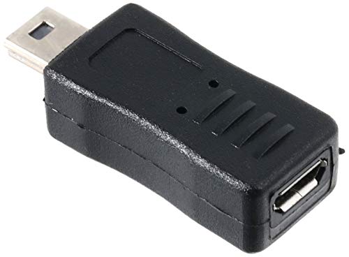 Conversion Fame Micro USB (Female) to miniUSB (Male) Converter Adapter usbmcb ? M5 A,black,set of 4