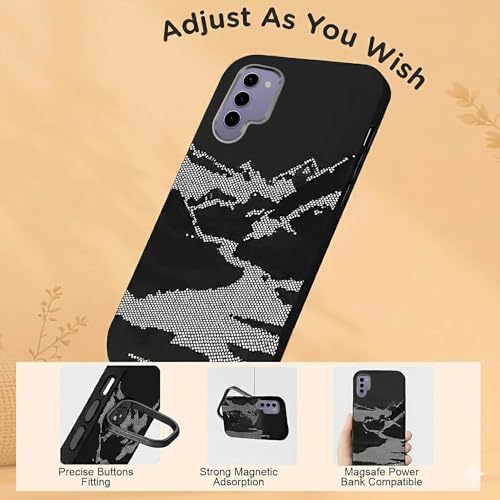 Image of AIBEX Aramid Fiber Mag-Saf Case Compatible for Samsung S23 | Slim Protective Back Cover with Built-in Magnets | Wireless Charging Support | Camera Ring Stand | Shockproof with Air Guard Corners