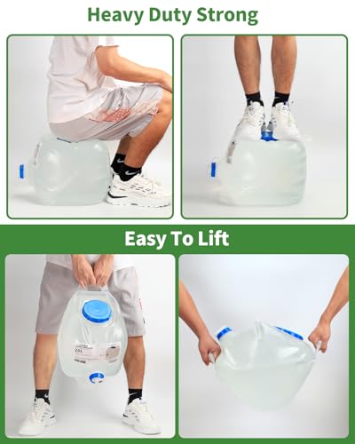 Contenedor de Agua Plegable para Camping 5.3 Galones Pack de 2 BEOZINZ miniatura 4