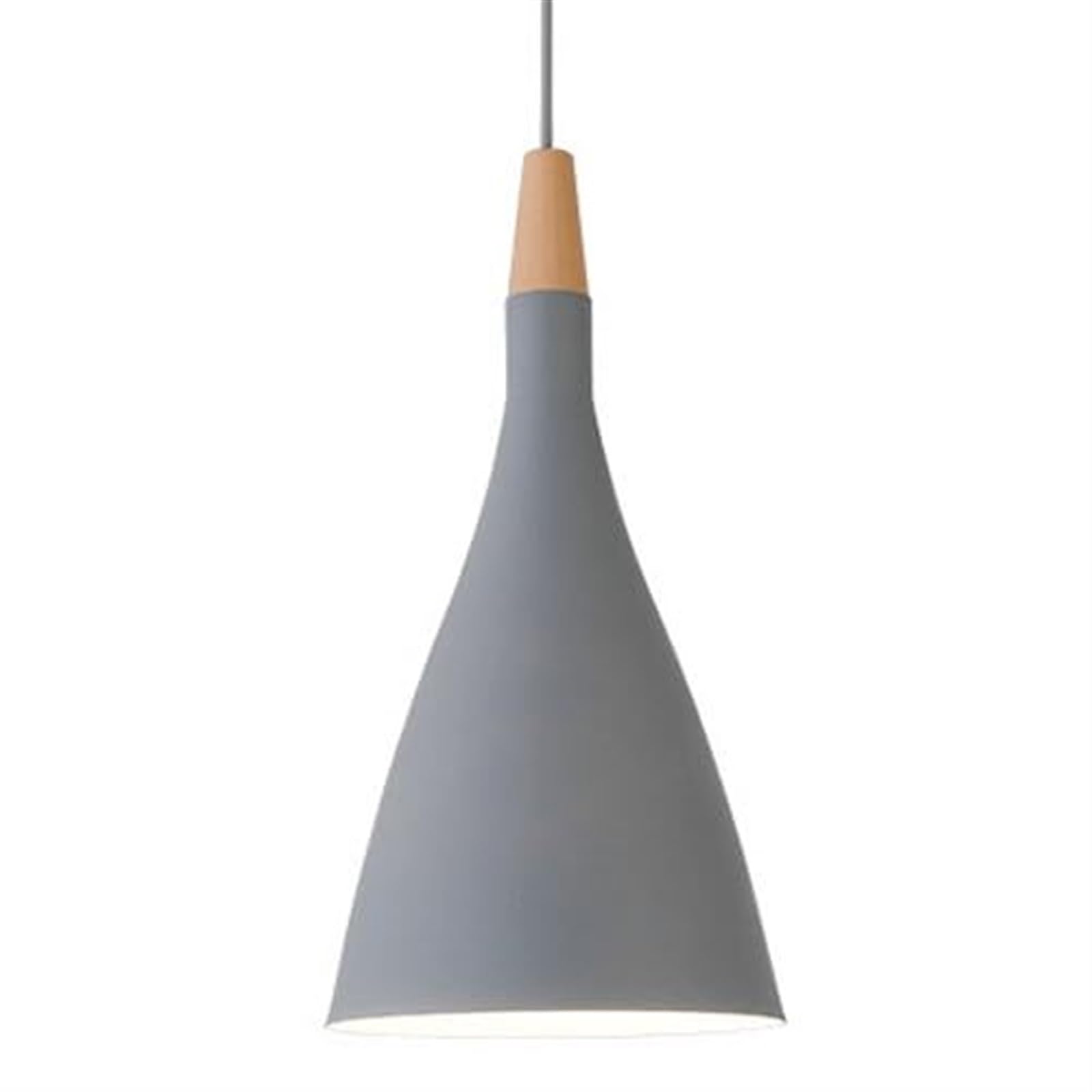 HXYSXHJUO Minimalist Iron Chandelier - Single-Head Pendant Light with E27 Base for Balcony and Bar(Grey)