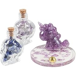 Soporte Para Celular Animales Soulnioi Soporte para teléfono móvil de Unicornio Amatista, Bonito Soporte para teléfono Celular para Escritorio, Compatible con Todos los Smartphones, 2 Piezas de Chips de Cristales en Botellas