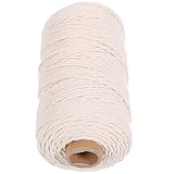 BCOATH 天然粗三股棉绳 巻 多機能コッロープ 手作りラッピング用タグ紐 包装リボン クリスマス 包装 クラフト用丈夫な結束紐