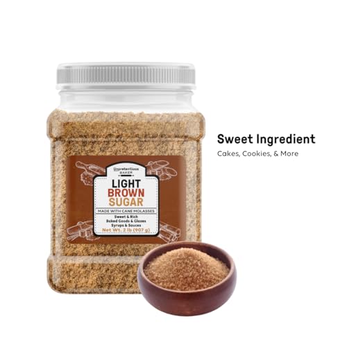 image for Unpretentious Light Brown Sugar, 2 lb, Made With Cane Molasses, Perfec