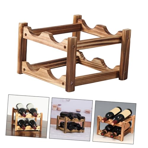 Soporte para botellas de vino madera compacto y chic miniatura 5