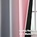 Pink and Grey Blackout Curtains 84 inch Length,Ombre Full Room Darkening Window Curtains for Living Room,Grommet Thermal Insulated Drapes,Light Blocking Curtains for Girls Bedroom,52x84 Inch, 2 Panels