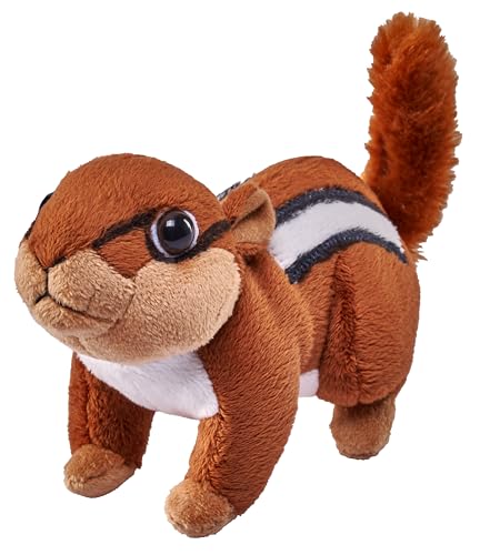 Wild Republic Pocketkins écureuil rayé en peluche - 5"