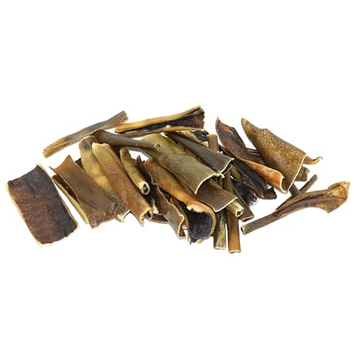 GUSTO PETS Getrocknete Wildschweinhaut für Hunde 80g - 100% Wildschwein, natürlicher Kauartikel, Wildgeschmack, Zahnpflege, Reich an Fett - Hergestellt in der EU