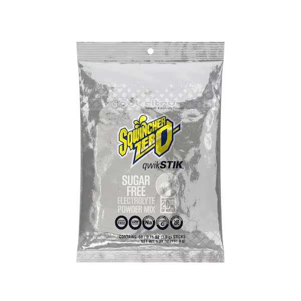 Citrus Energy Mix: Qwik-Stik Zero Sugar Electrolyte Powdered Beverage Mix, Citrus Energy Pack (Cool Citrus & Lemon-Lime), Sugar-Free Hydration Drink Sticks, 100 Count Bulk Pack image 4
