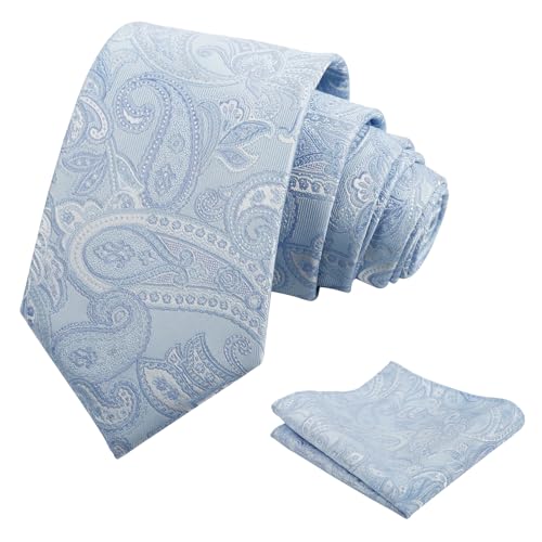 Image of Alizeal Mens 3.15'' Vintage Paisley Tie Pocket Square Set | Elegant Perfect for Banquet Wedding and Party