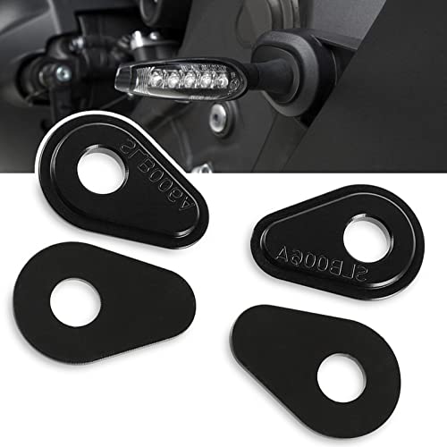 Blinkeradapter Abstandshalter für Vordere und Hintere Blinker für MT03 MT25 MT07 MT10 MT09 TENERE 700 TRACER 900 FJ09 YZF R1 R3 R6 R7 R9 R15 R25 XSR700 XSR900 Tmax 530 super tenere 1200 Schwarz