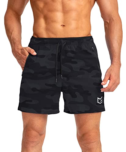 Image of G Gradual Men's Gym Workout Shorts Zipper Pockets 5 inch / 7 inch Quick Dry Breathable Runing Athletic Short for Men