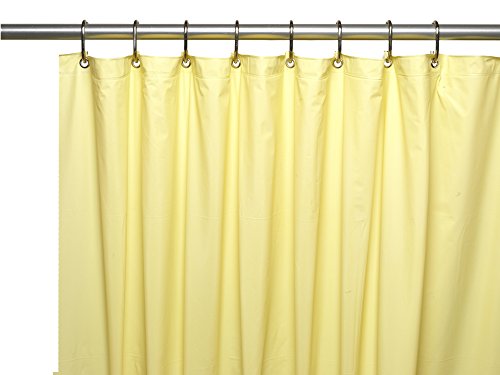Park Avenue Deluxe Collection Collection Hotel Collection, 8 Gauge Vinyl Shower Curtain Liner w/Metal Grommets in Yellow