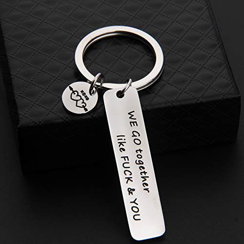 MAOFAED Funny Friend We Go Together Like & You Friendship Keychain BFF Gift4