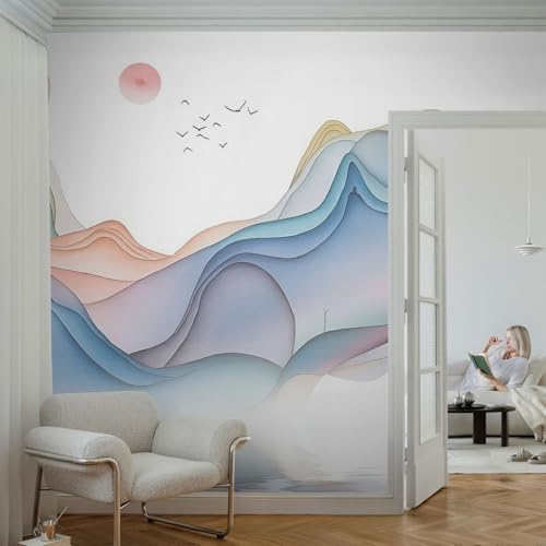 Papier peint paysage onirique pour créer une ambiance apaisante dans la chambre