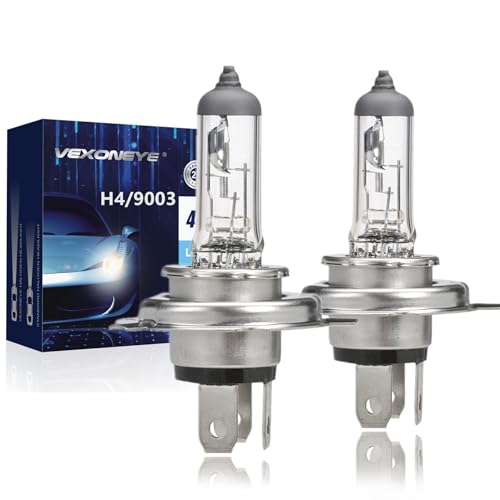 VEXONEYE 9003/H4 Halogen Headlight Bulb H4 12V 60/55W 4300K High/Low Beam Warm White Head Lights long life