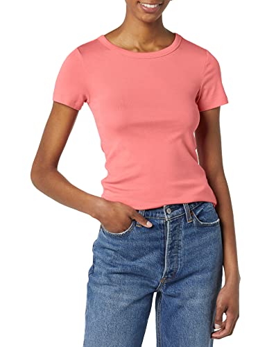 Image of Amazon Essentials Women's Slim-Fit Short-Sleeve Crewneck T-Shirt, Pack of 2
