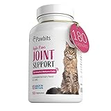 180 Pawbits Joint Support for Cats Tablets for Stiff & Mature Adult Cats Anti-Inflammatory Relief Supplements, Green Lipped Mussel, Glucosamine & Hyaluronic Acid Sprinkle Capsules (180)